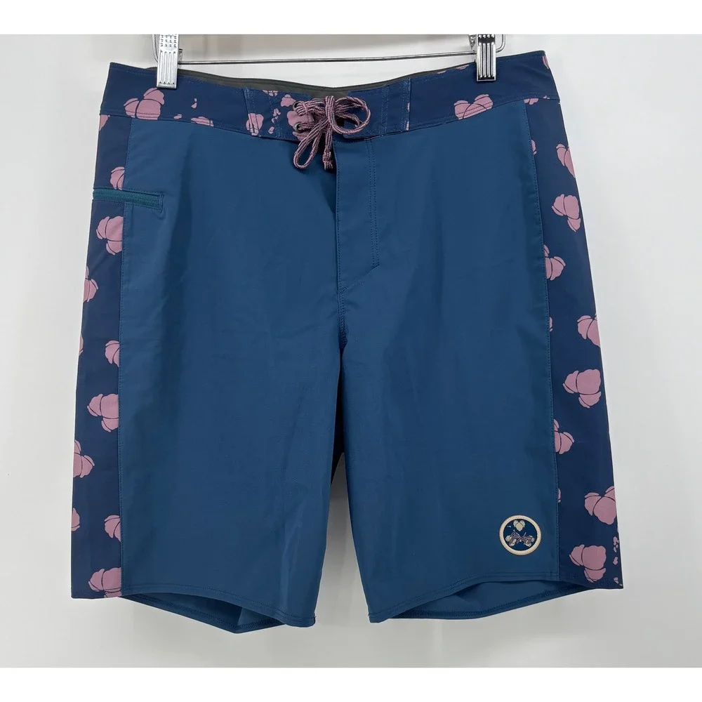 Patagonia Hydropeak SP Gerry Lopez Board Shorts Mens 30 Blue Floral